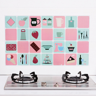 สินค้า สติ๊กเกอร์ติดผนัง กันน้ำมันกระเด็น แผ่นกันน้ำมันกระเด็น สำหรับห้องครัว สามารถทำความสะอาดได้ Kitchen wall sticker anjou