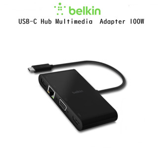 Belkin USB-C Hub Multimedia  Adapter 100W ฮับมัลติพอร์ต Adapter สำหรับนำเสนองานในห้องประชุม สำหรับ Windows Max