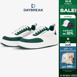 [15MALL11 ลดเพิ่ม 15%] Daybreak T-City Leather Hunter Green รองเท้าผ้าใบ หนังแท้ ผู้ชาย ผู้หญิง Antibacterial