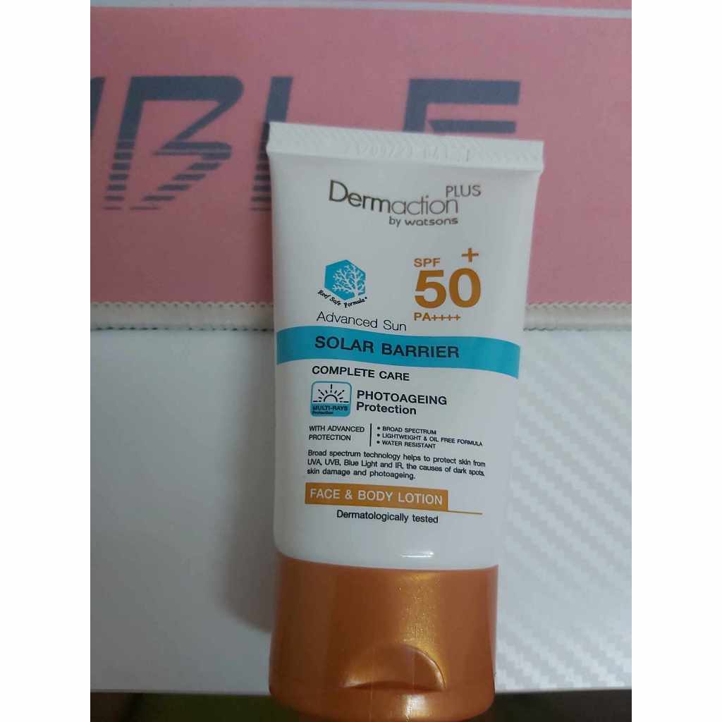 Dermaction plus by watsons advanced sun solar barrier SPF50+PA ...