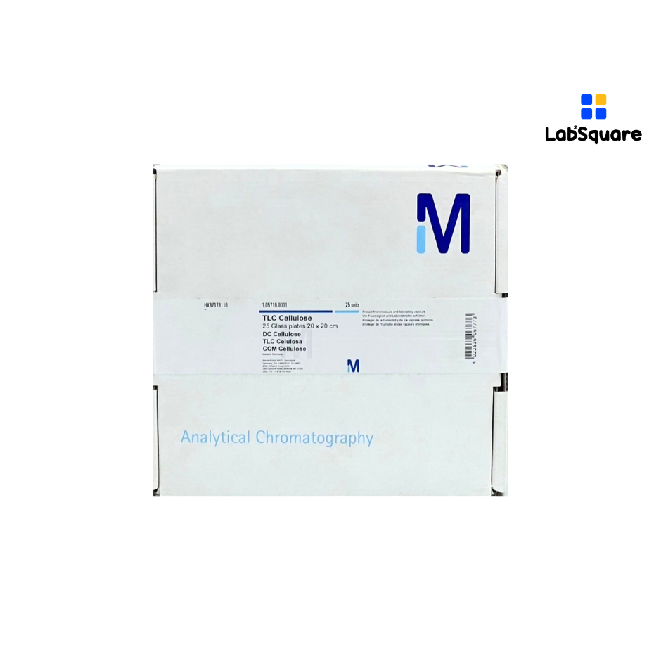 TLC Cellulose 25 Glass plates 20x20 cm ยี่ห้อ Merck 105716 แผ่นกระจก
