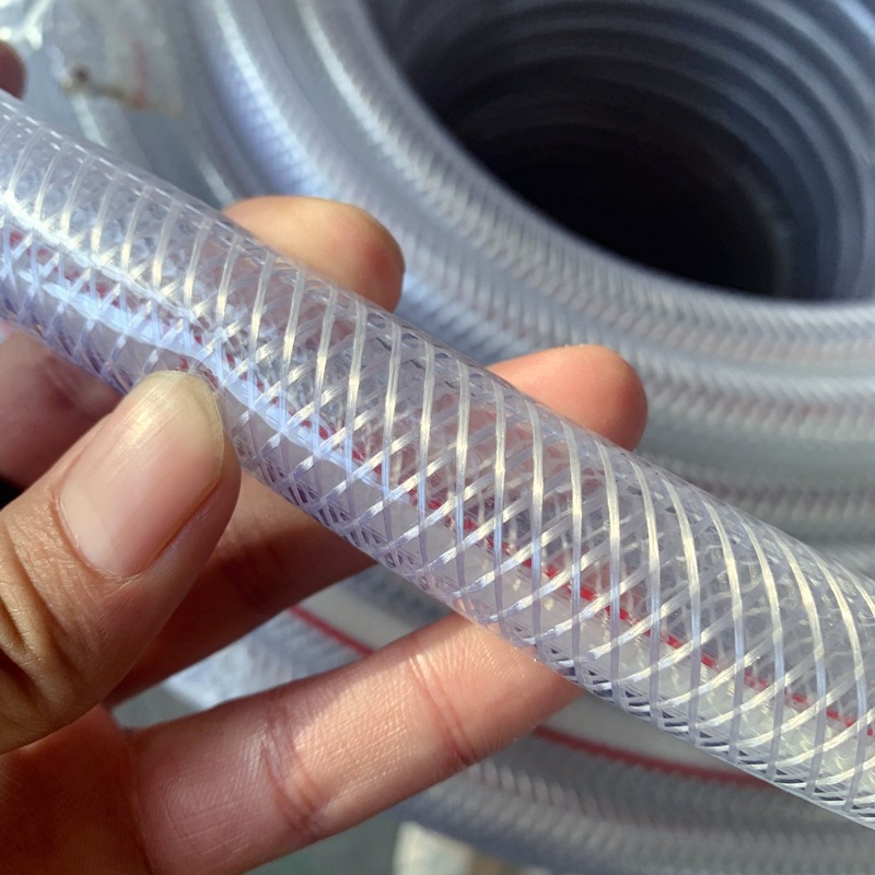 PVC โปร่งใสท่อหนังงูหนาตาข่ายทนความดัน Antifreeze AntiAging สวนน้ำท่อ