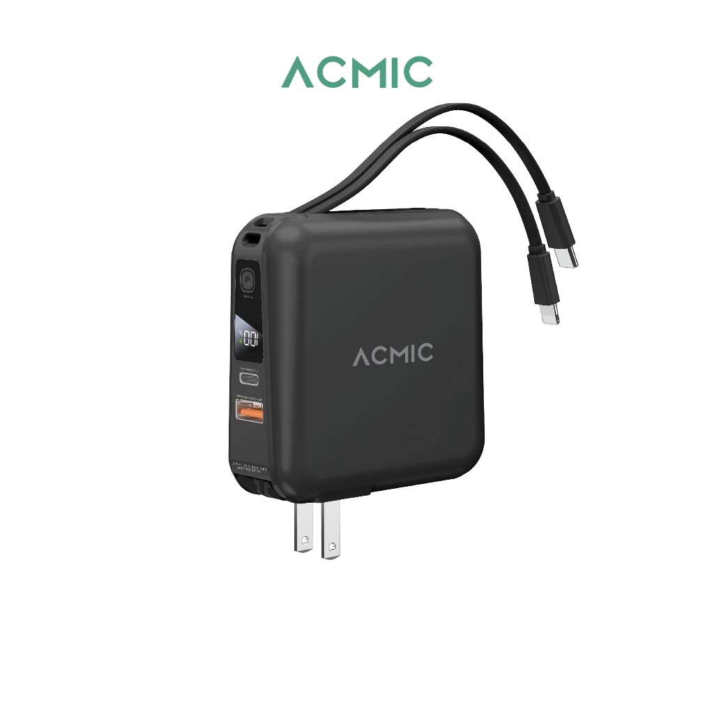 ACMIC W1501 แบตสำรอง 15000mAh มีสายในตัว พับขาปลั๊กได้ รีวิวแบบคนใช้จริง (acmic w15 กับ w1501 ต่าง กัน ยัง ไง) 2
