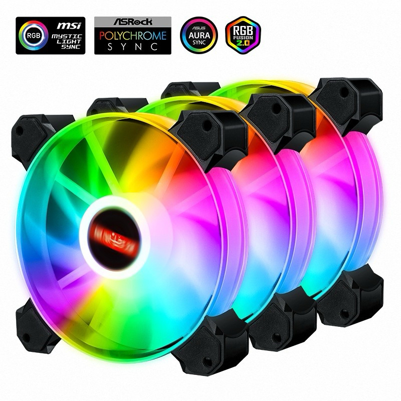 Jade Ring RGB 3pin PWM+4PIN MOLEX 12V 120mm 1100RPM | Shopee Thailand