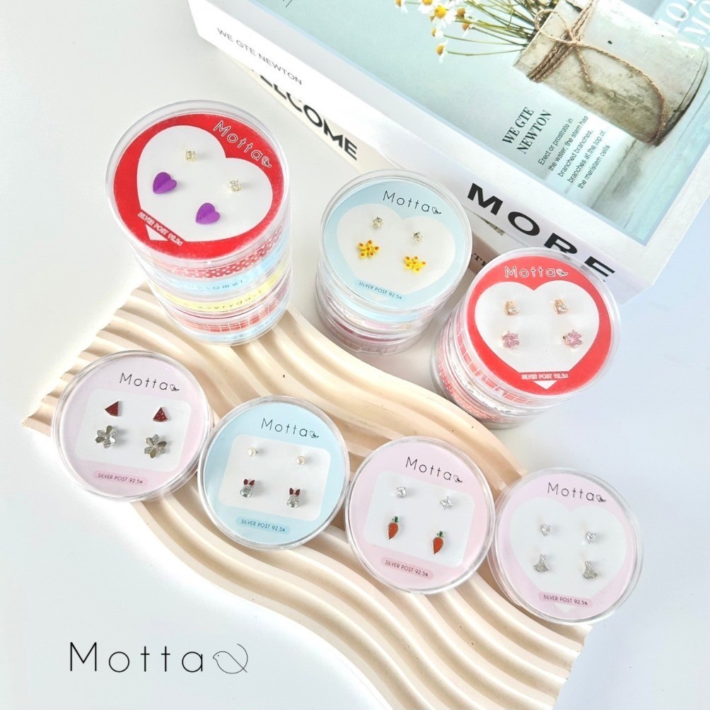 MOTTA ต่างหูกล่อง หลายสไตล์ ไม่แพ้ ไม่คัน รับประกัน ยินดีคืนเงิน ...