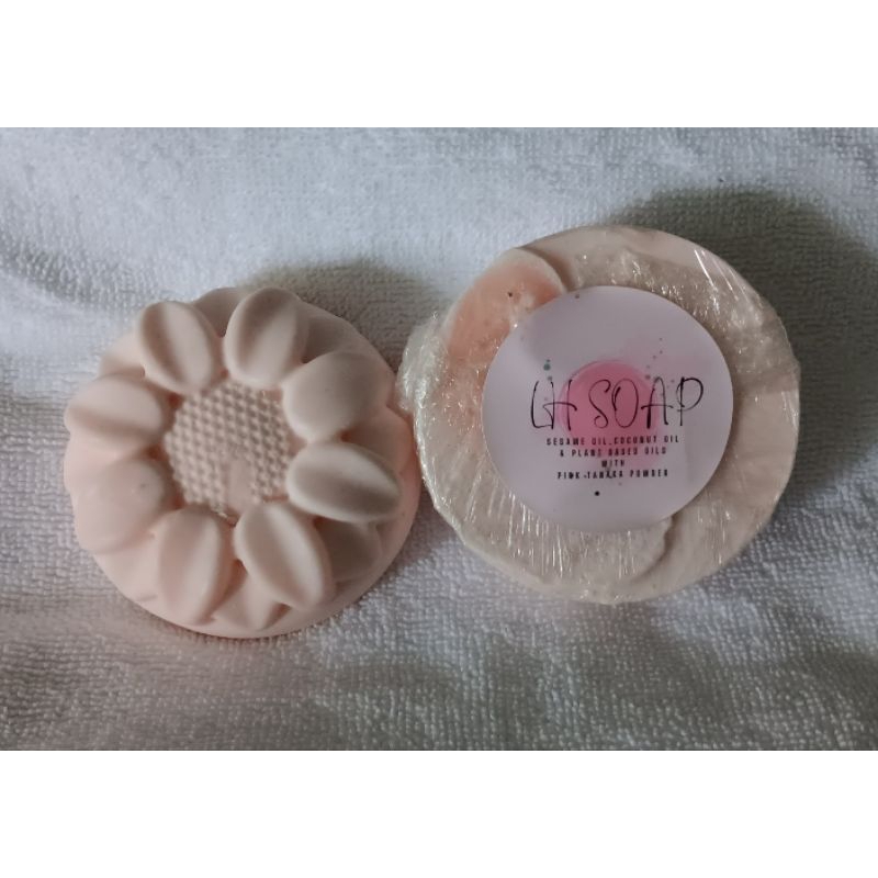 แอลเอช สบู่น้ำมันงาธรรมชาติ LH Sesame Oil Cold Process Soap With Pink