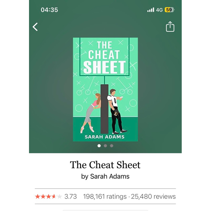 The Cheat sheet by Sarah Adams หนังสือมือสอง สภาพใหม่มาก Shopee Thailand