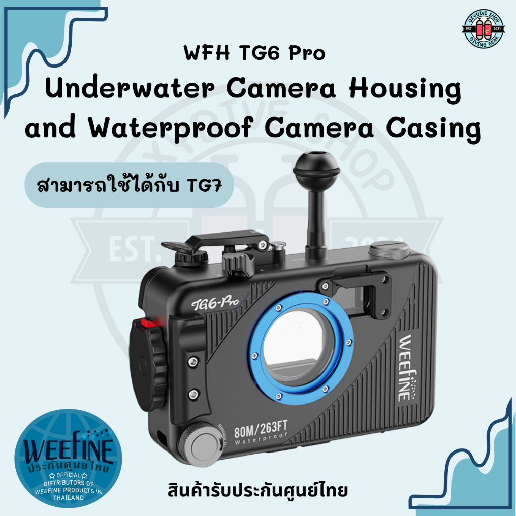 Weefine WFH TG6 Pro Underwater Camera Housing and Waterproof Camera