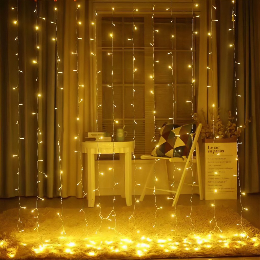 ไฟกระพริบ led โคมไฟหยดน้ำ ไฟตกแต่ง decorative lights 3เมตร 12เส้น แบบ ...