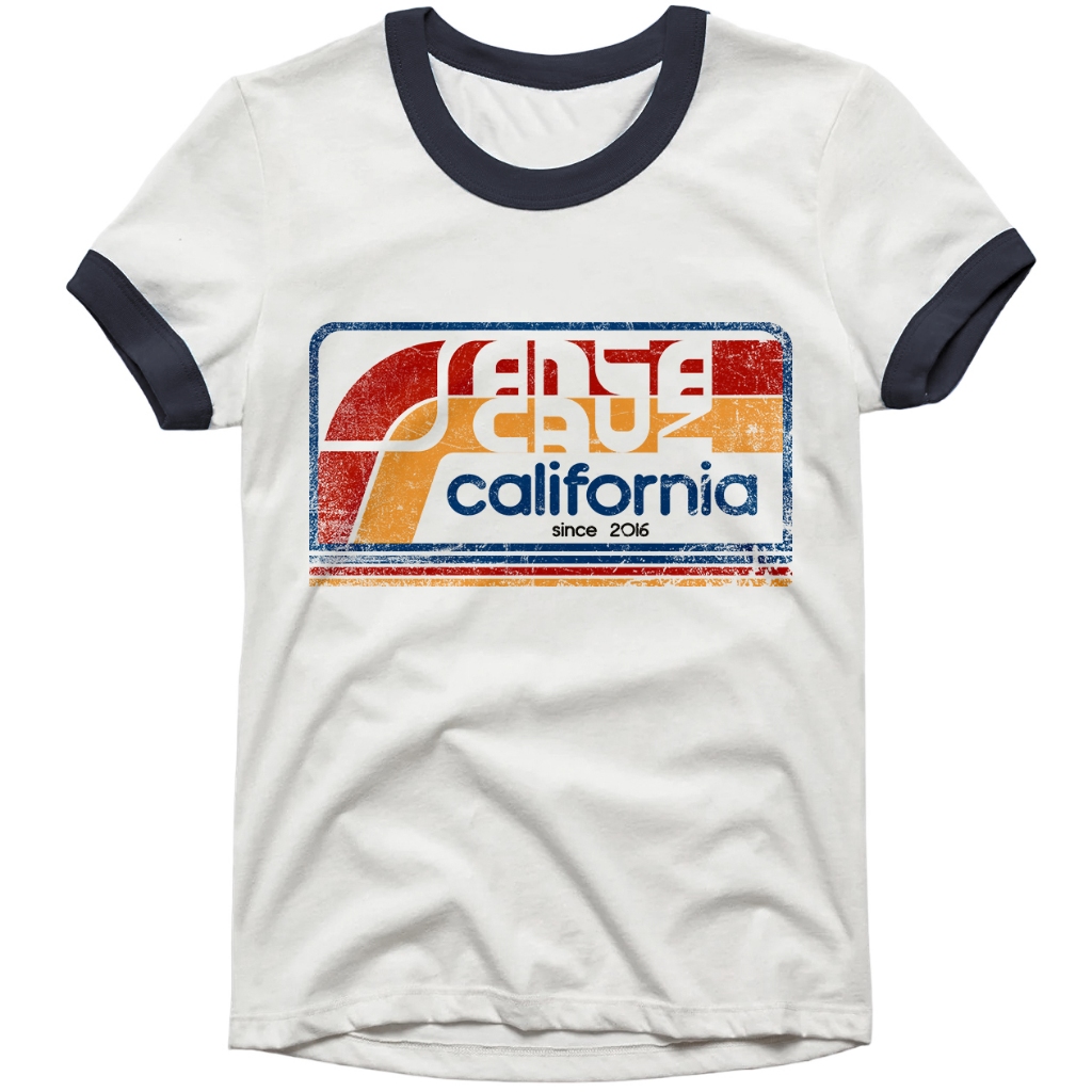Santa Cruz Tshirt Herren - Retro Surf Design Kalifornien Style