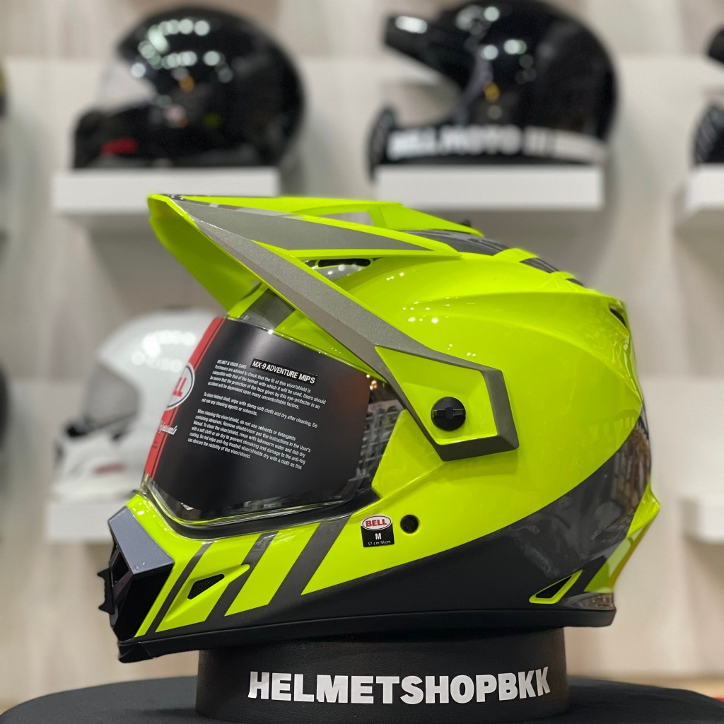 Bell MX-9 Adventure MIPS Motorradhelm – Hi-Viz Gelb/Grau, X-Large, DOT-zertifiziert