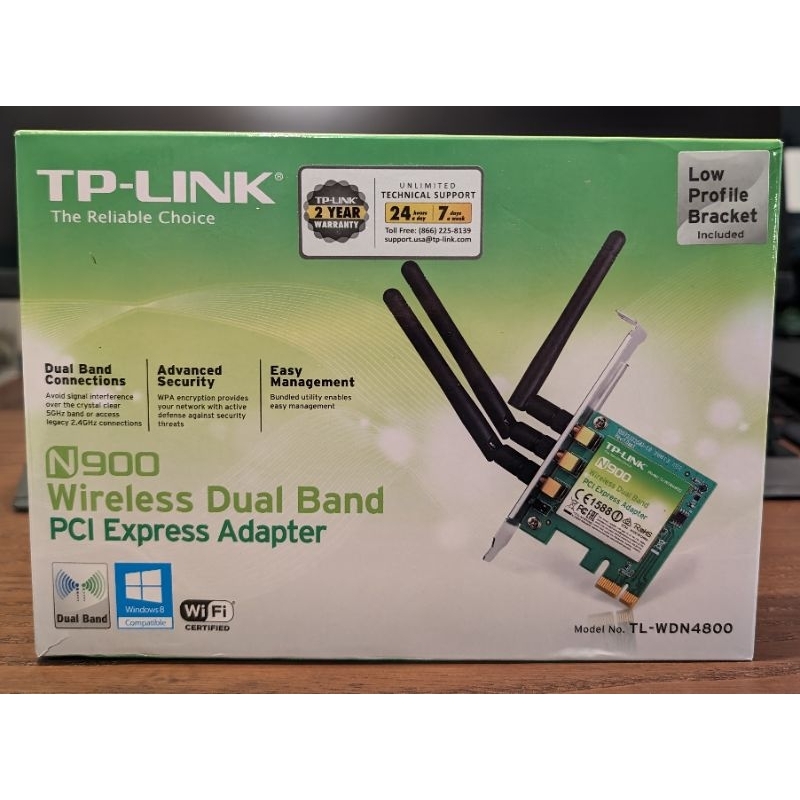 TPLINK N900 Wireless Dual Band PCI Express Adapter TLWDN4800 Shopee