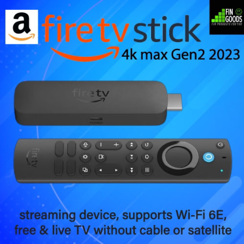 New 2023  Fire TV Stick 4K Max 2nd Gen 16GB, Ambient Experience,  Wi-Fi 6E