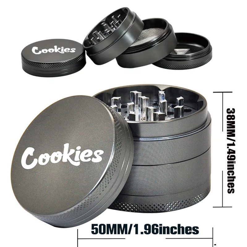 [จัดส่งวันนี้]🔥ที่บดสมุนไพร 50mm 4 ชั้น Cookies Grinders เครื่องบด