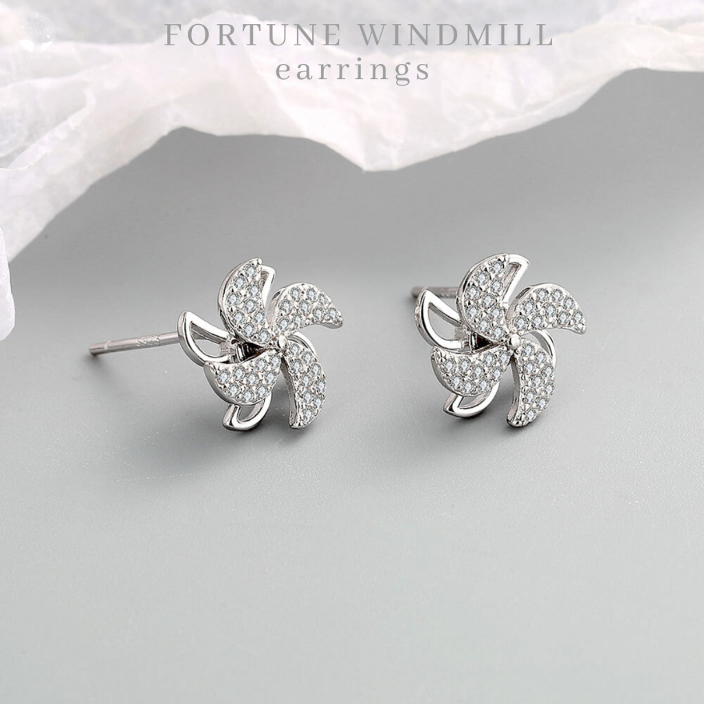 MNL💗Fortune Windmill แหวนกังหันดอกไม้แห่งความโชคดี แหวนแฟชั่น เงินแท้ ...
