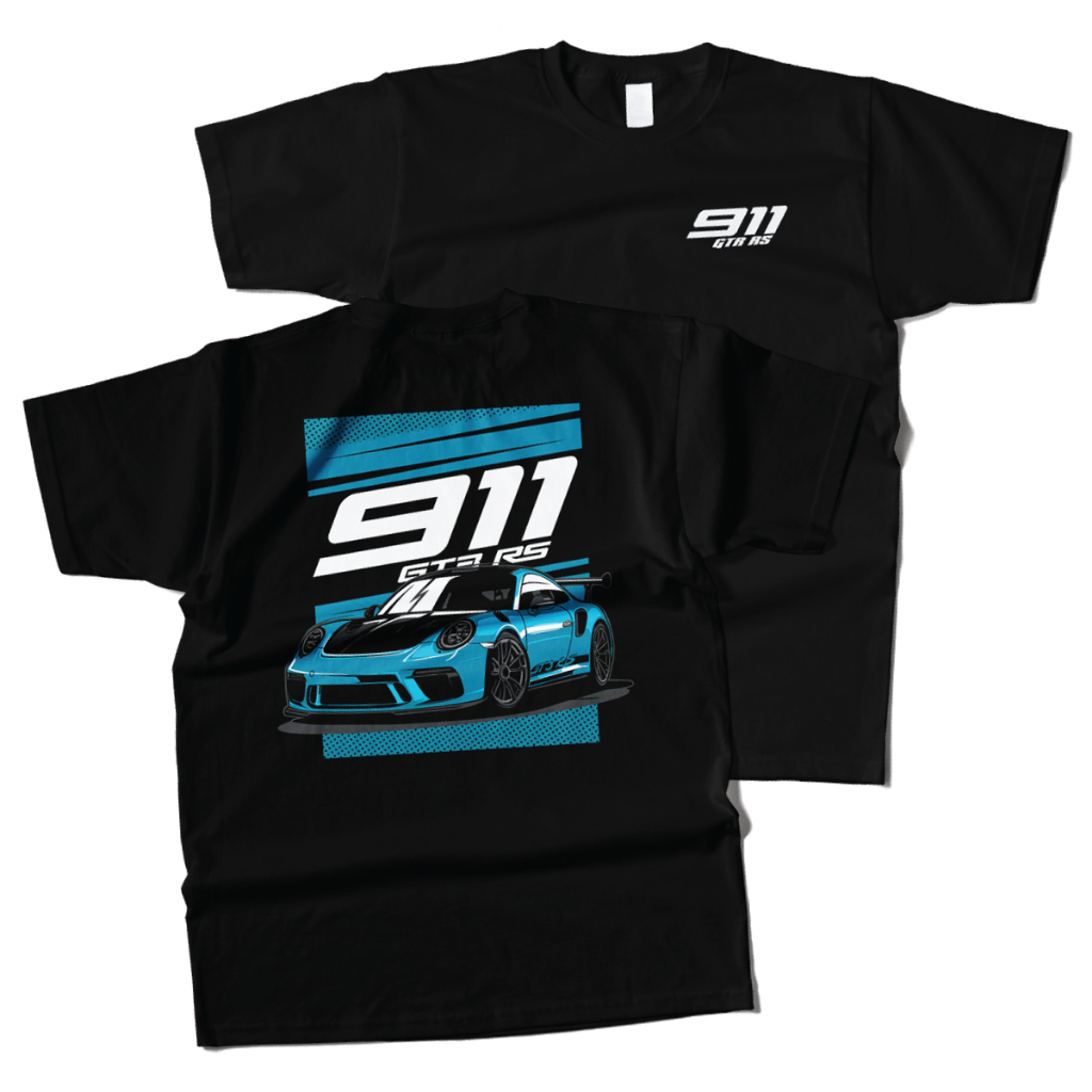 LOWRIDER เสื้อยืดคอตต้อนแท้ ไม่หด ไม่ย้วย ลายสกรีน PORSCHE 911 Racing ...