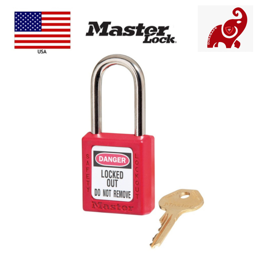 Masterlock 410RED Lightweight Safety Lockout 1-1/2″ (38mm), Shackle ...