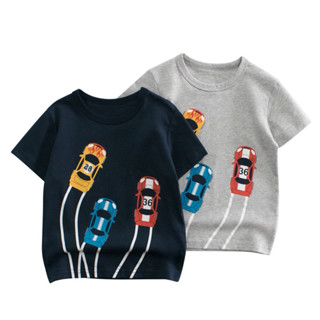 โปรโมชั่น : 9806 27kids เสื้อยืดเด็ก รถสามคัน รถ 3 คัน รถแข่ง