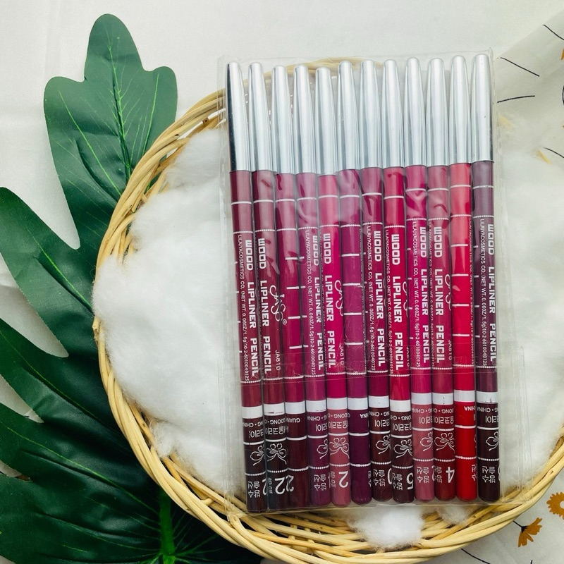 (ยกโหล) 💋 ดินสอเขียนขอบปาก JASO | wood lipliner pencil | Shopee Thailand