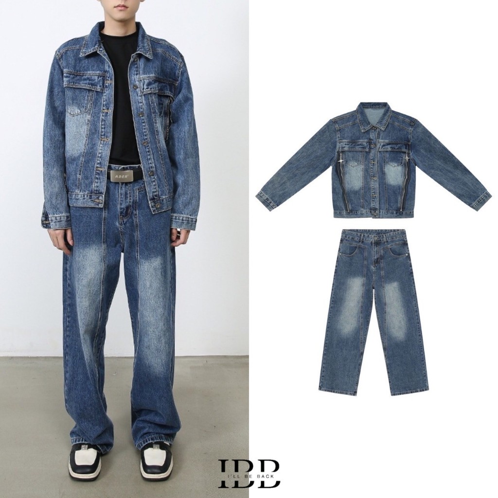 IBB DELTA DENIAM JACKET & PANTS เสื้อแจ็กเก็ตและกางเกงยีนส์ทรงกระบอก ...