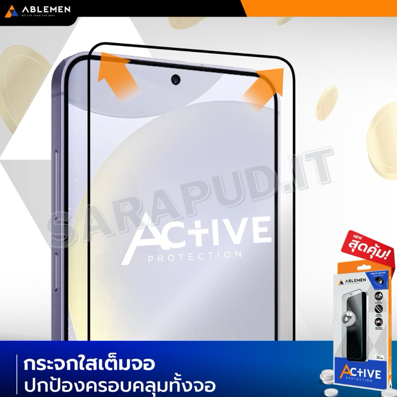 Ableman ฟิล์มกระจกใสชนิดเต็มจอ S24Ultra S24Plus S24 Full Frame Active ...