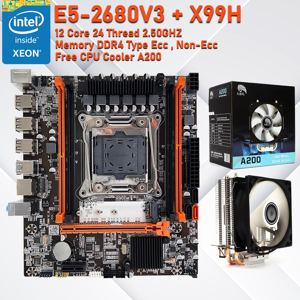 X99 Xeon E5-2680v3 Set CPU MB Cooler Memory Ram ชุดประหยัด สำหรับใช้งาน | Shopee Thailand X99 Xeon E5-2680v3 Set CPU MB Cooler Memory Ram ชุดประหยัด สำหรับใช้งาน | Shopee Thailand