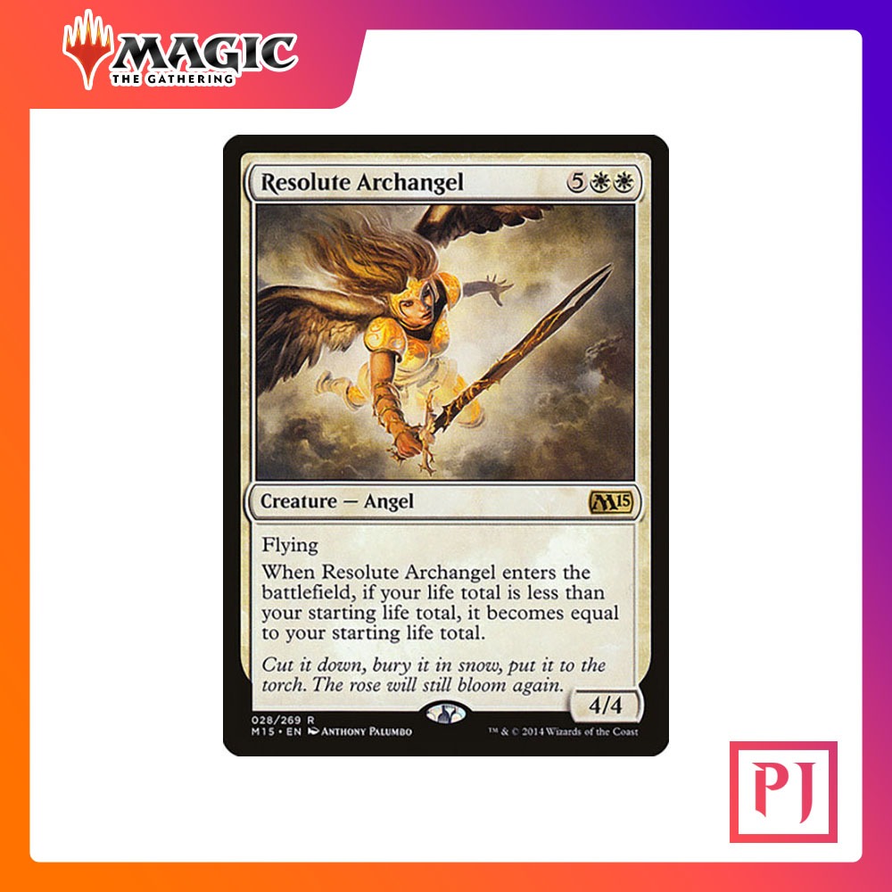 [MTG] Resolute Archangel [M15] [WHITE] [RARE] [NORMAL] [ENG] (การ์ดเมจิค / Magic the Gathering