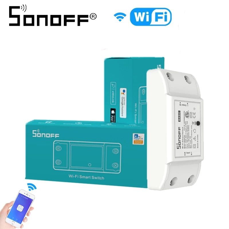 Sonoff Basic R2 (NEW VERSION) WiFi switch 10A 2200W ใช้ Google