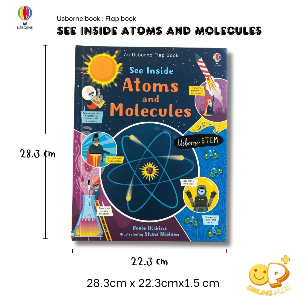 Usborne: Book and 300pc jigsaw - Atoms & Molecules - 7yrs+