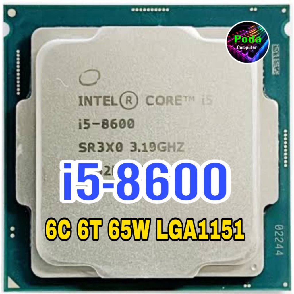 ซีพียู CPU Intel Core i5-8600 6คอ6เทรด LGA 1151ฟรีซิลิโคน1ซอง i5 8600 ...