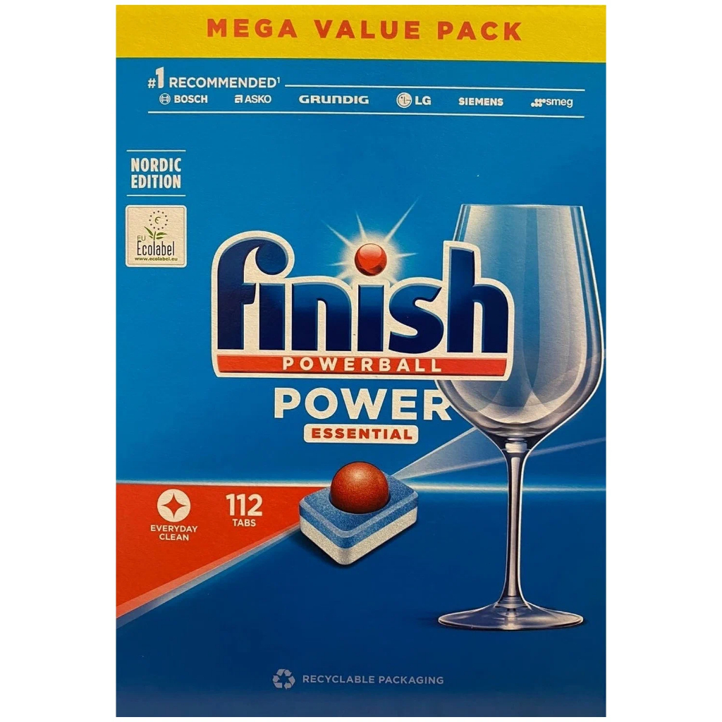Finish all in 1 deep clean powerball 112 tabs Finishฟินิช ผลิตภัณฑ์ล้าง