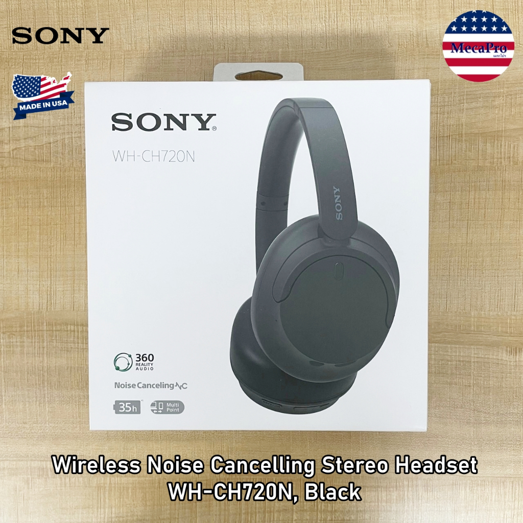 Sony® Wireless Noise Cancelling Stereo Headset WH-CH720N, Black โซนี่ ...