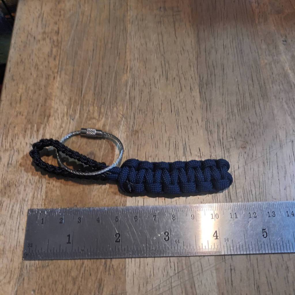 MC2 ฺStainless Steel Sling Key Chain Cobra Knot Lanyard Paracord 550 ...