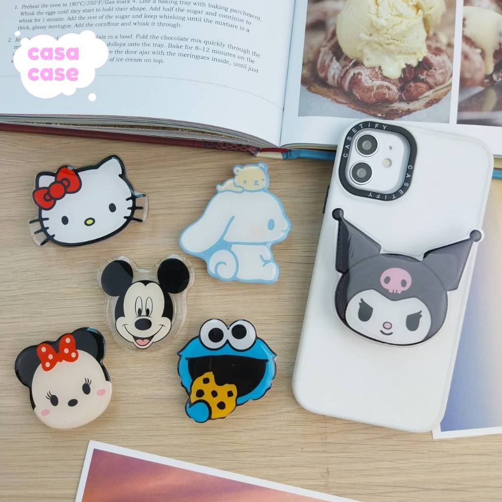 Griptok Acrylic Kitty PopSocket การ์ตูนติดหลังมือถือ ที่ติดโทรศัพท์ กร ...