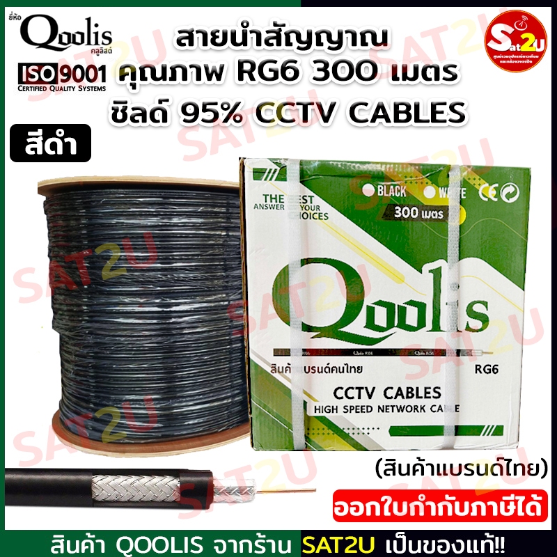 Qoolis สายนำสัญญาณ RG6 สายกล้องวงจรปิด จานดาวเทียม สายทีวีดิจิตอล ยาว ...