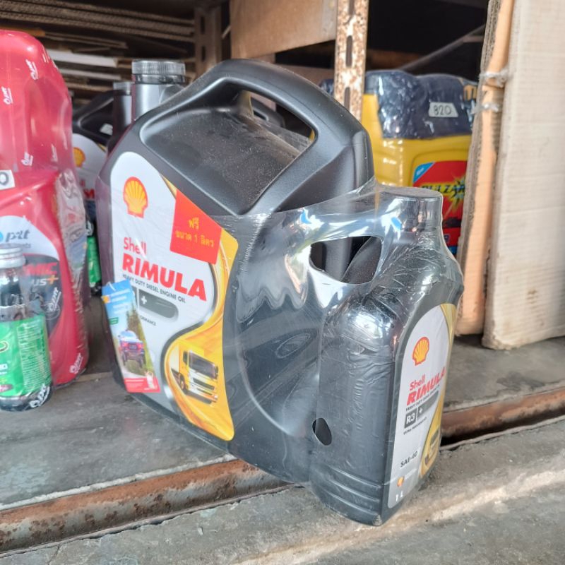 น้ำมันเครื่อง เชลล์ ริมูล่า R3+ (Shell Rimula) SAE-40, ขนาด 6 ลิตร แถม ...
