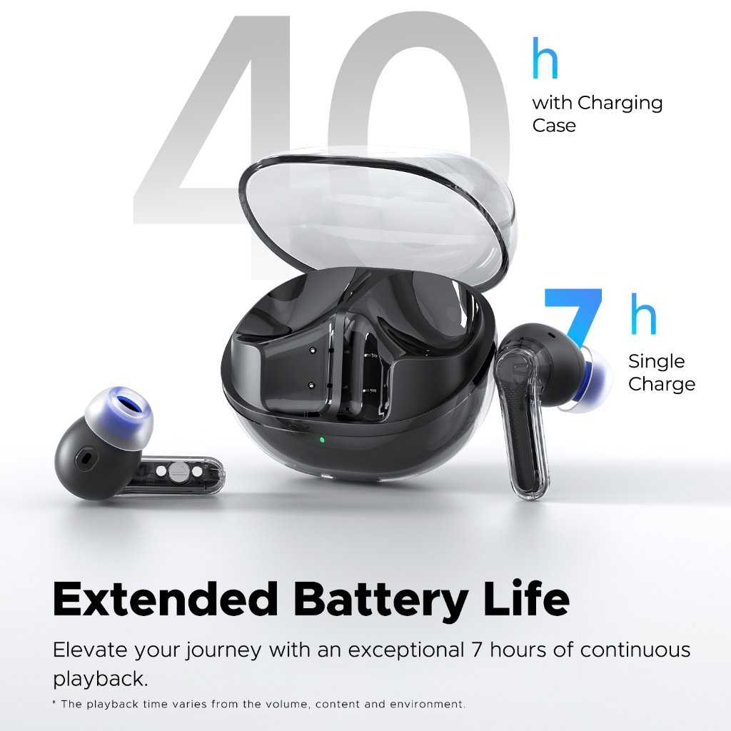 SoundPEATS Clear หูฟังไร้สาย หูฟังบลูทูธ Bluetooth 5.3 Dual Mics ENC Gaming Mode App Support