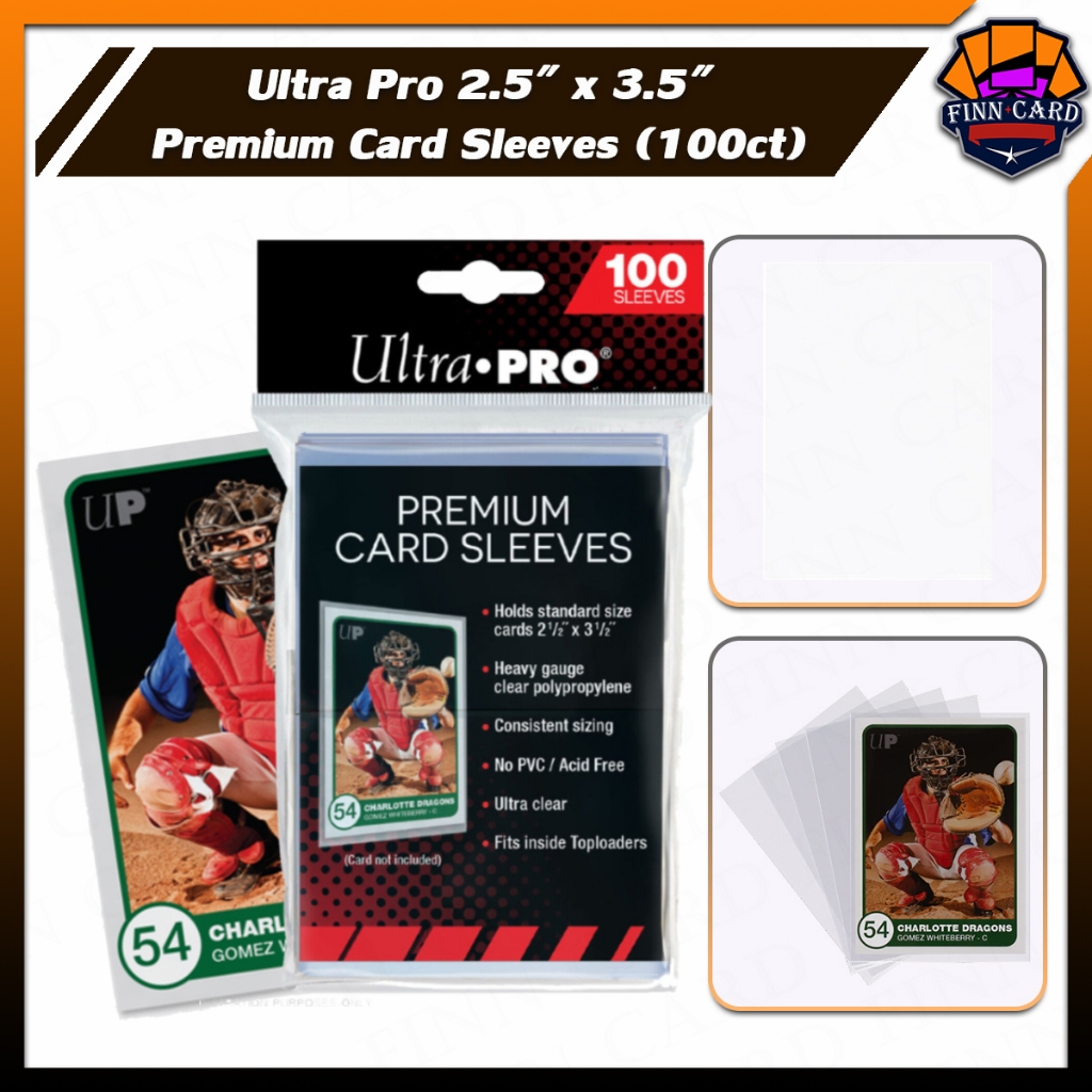 Ultra Pro Premium Clear Card Sleeves 100ct - Standard Size For Sports &  Collectible Cards