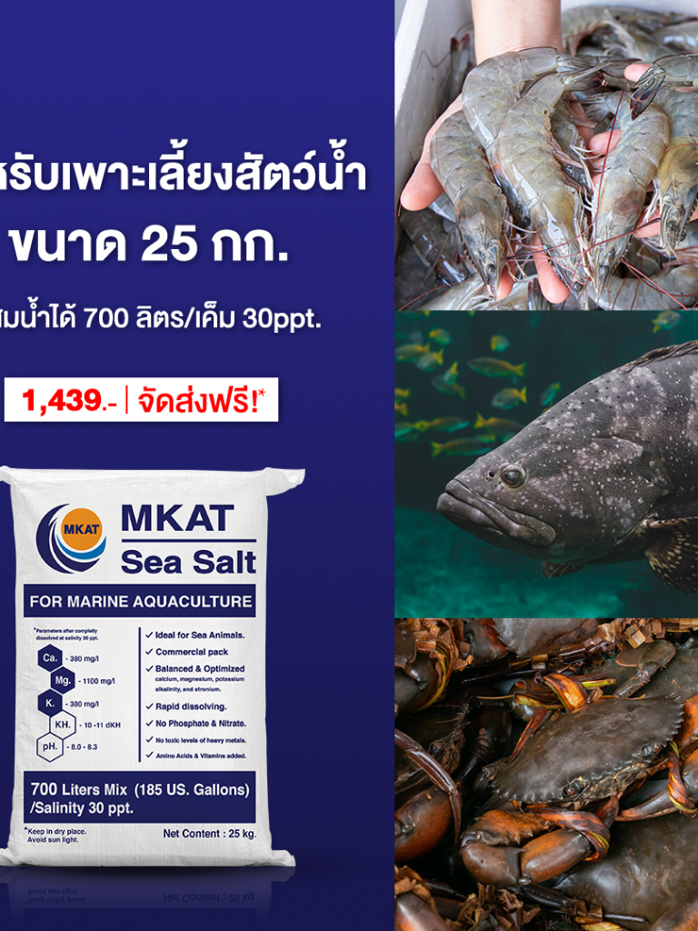 [ส่งฟรี!!] เกลือทำน้ำทะเล MKAT 25kg. น้ำทะเลเทียม MKAT Scientific Sea ...