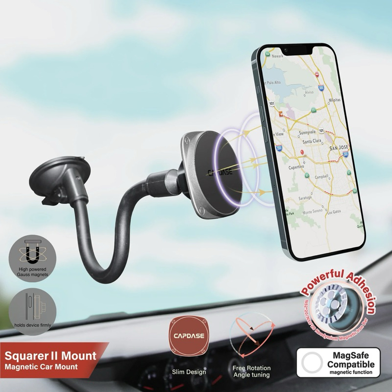 Capdase ที่ติดในรถรุ่นSQUARER II Magnetic Car Mount Suction Cup PRO ...