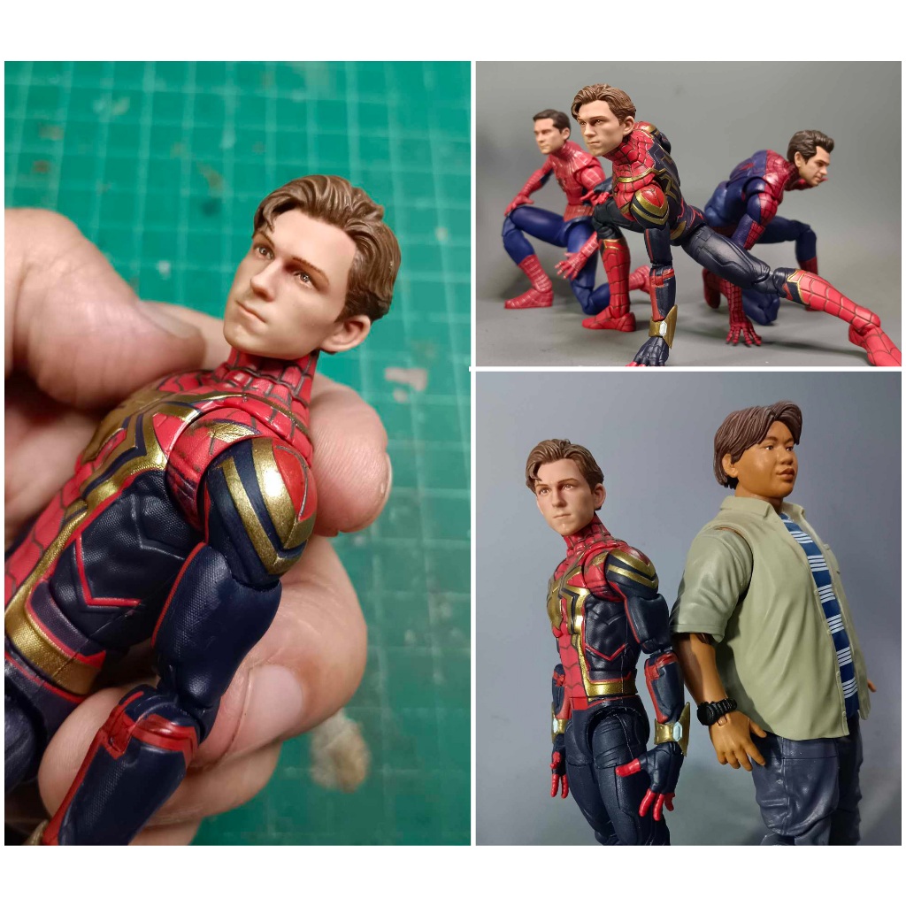SpiderMan 1/12 Head Sculpt Tom Holland for defult marvel legends ...