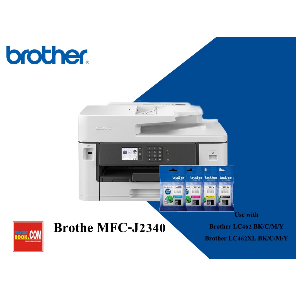 Inkjet Printer Brother MFC-J2340DW A3 Print 35/32 Ppm/Scan /Copy ...