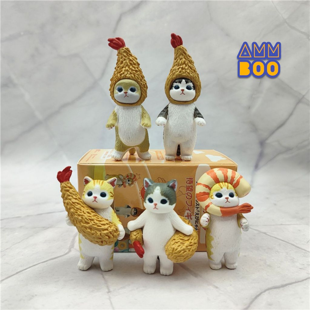[เลือกแบบได้] Mofusand Ebinyan Fried Shrimp Figure ฟิกเกอร์น้องแมวหัว ...