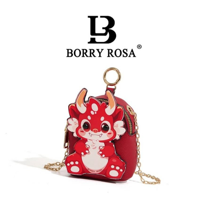 可爱【龙宝宝零钱包】小包包斜跨 BORRY ROSA กระเป๋าสะพายข้างใบเล็ก มังกรเบบี้ กระเป๋าใส่ ...