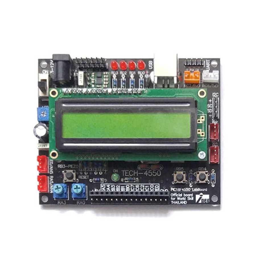 #INEX TECH-4550 บอร์ดเรียนรู้และใช้งานไมโครคอนโทรลเลอร์ PIC18F4550 ...