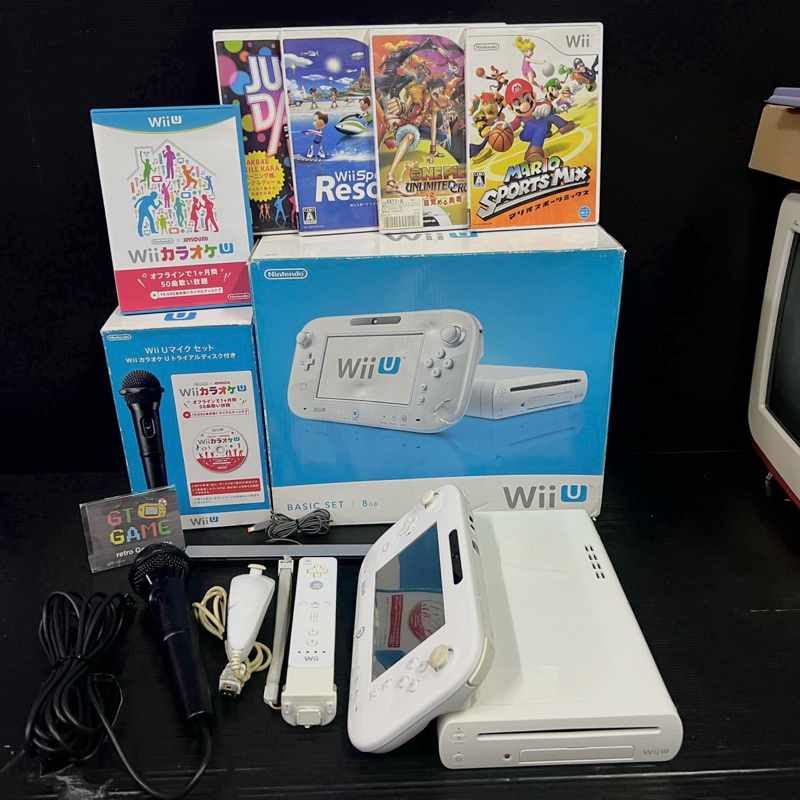 Nintendo Wii U 8GB Basic Set 90 + Wiiu joy sound Japan 🇯🇵Boxed