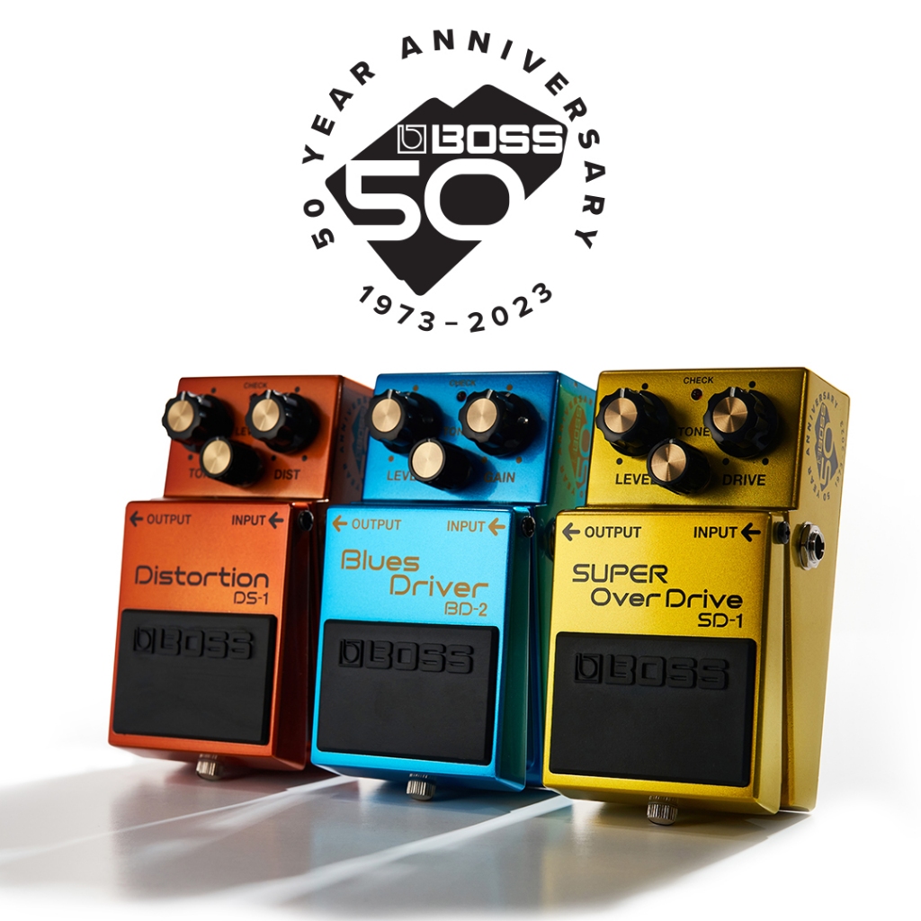 Limited Edition BOSS 50th Anniversary Pedals DS-1 SD-1 BD-2 จาก