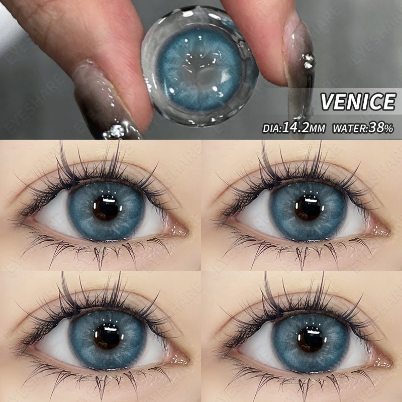 (COD)-Eyeshare Venice Series คอนแทคเลนส์สีน้ำเงิน 1 คู่ คอนแทคเลนส์สี ...