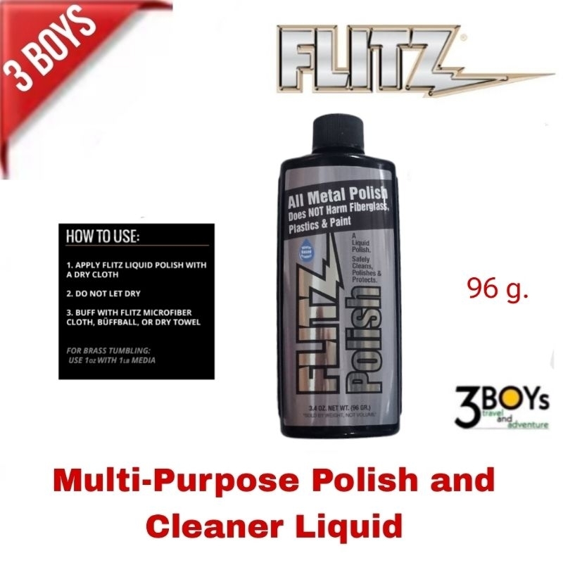 น้ำยาทำความสะอาด และ ขัดเงา Flitz MultiPurpose Polish and Cleaner Liquid 96 g. ของแท้ Made in