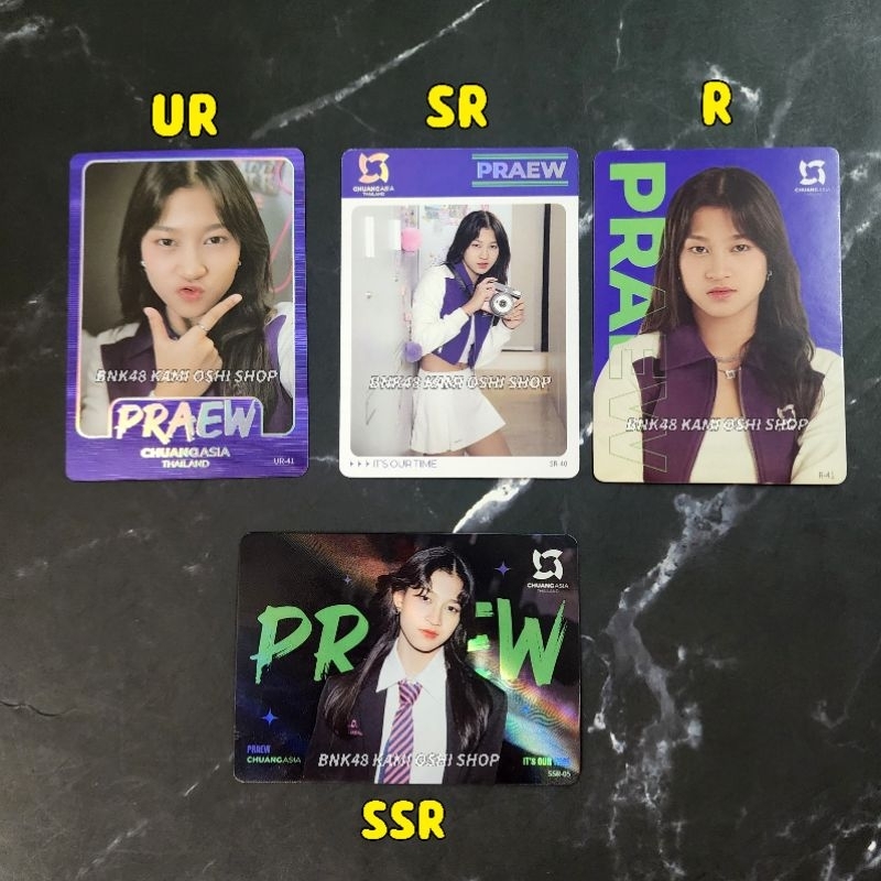 Praew Mindy การ์ด แยกใบ ver1 SSR UR SR R Card Chuang Asia 2024 ...